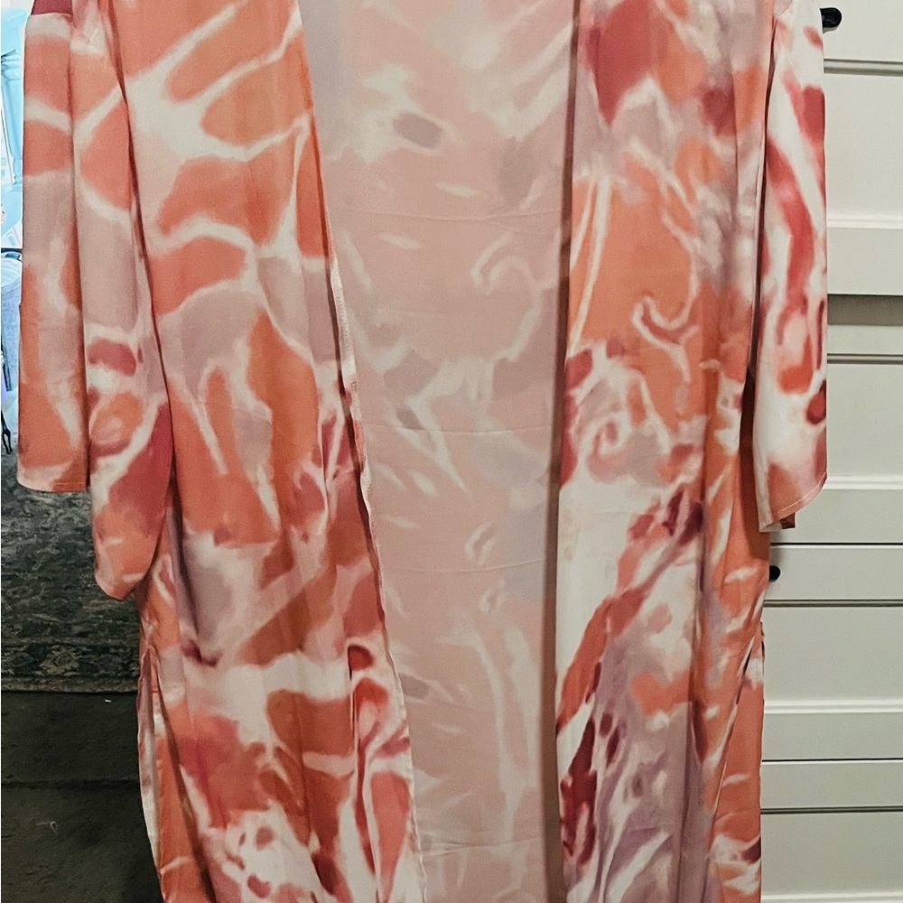 Elegant Pink and Orange Women's Kimono